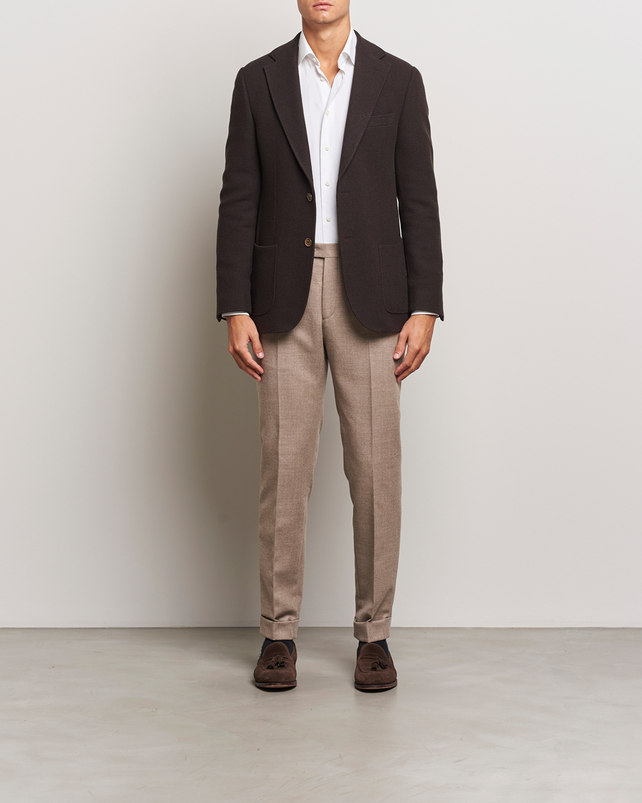 Men | Blazers | Morris Heritage | Soft Lambswool Blazer Brown