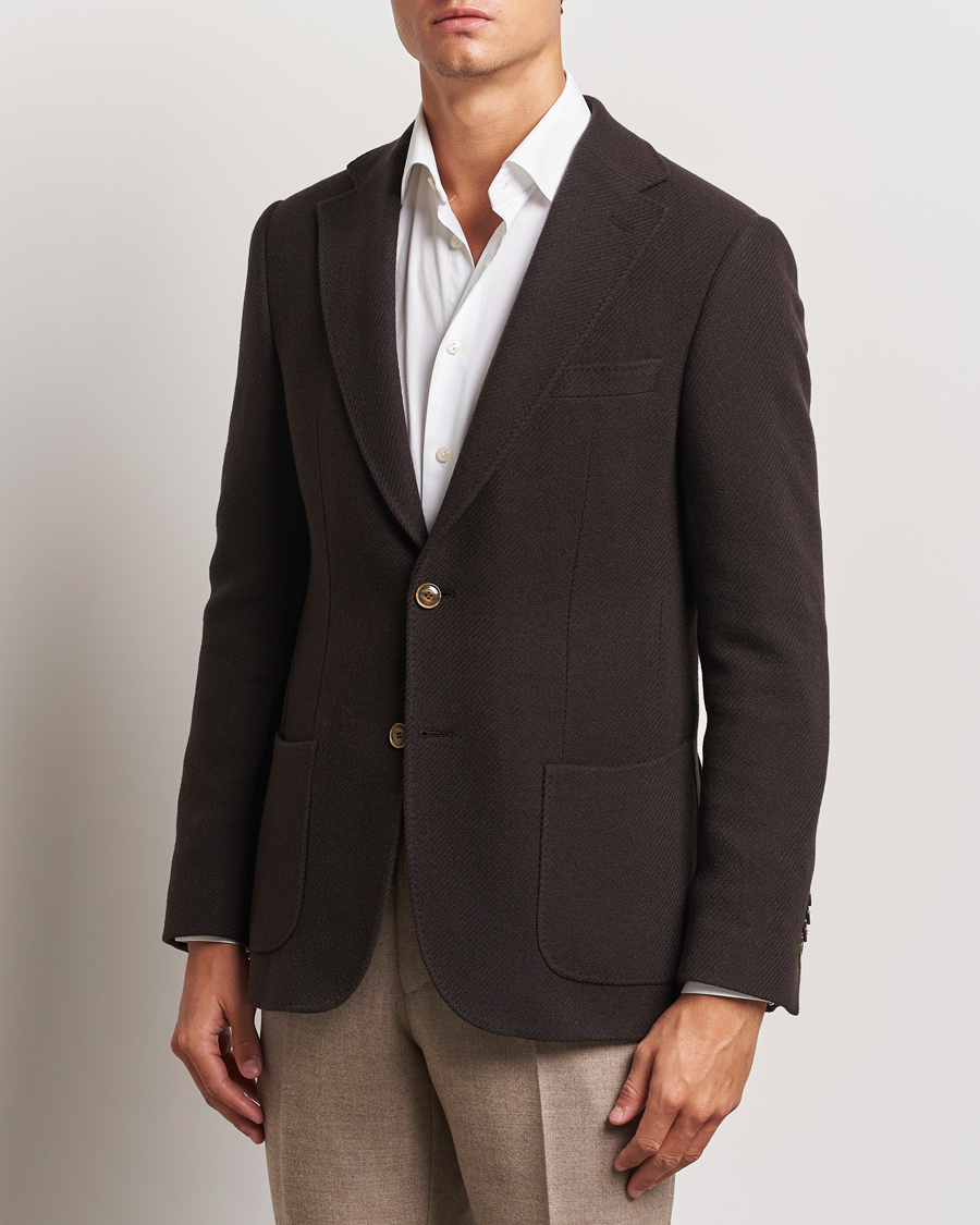 Men | Blazers | Morris Heritage | Soft Lambswool Blazer Brown