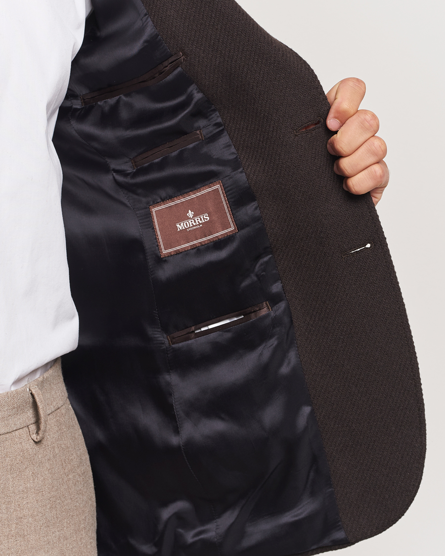 Men | Blazers | Morris Heritage | Soft Lambswool Blazer Brown