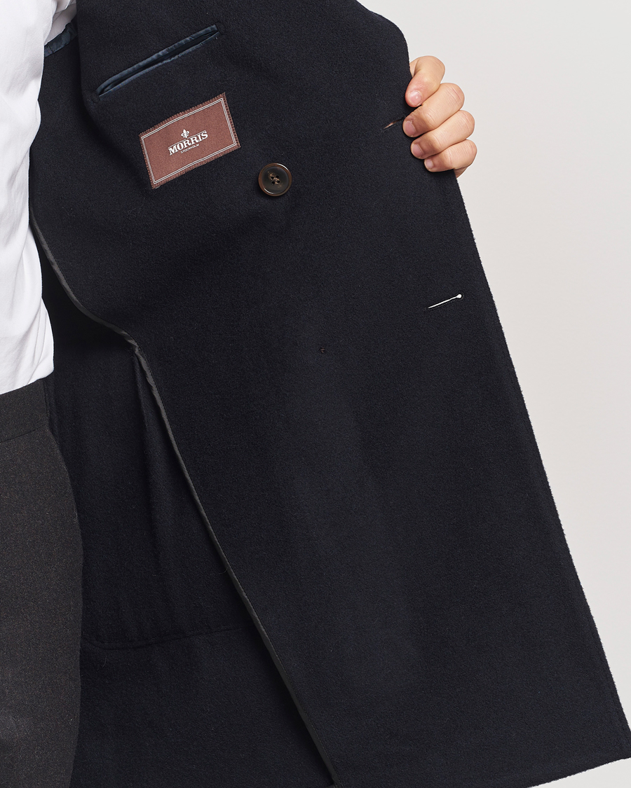 Men | Coats & Jackets | Morris Heritage | Brian Double Breasted Wool Coat Navy