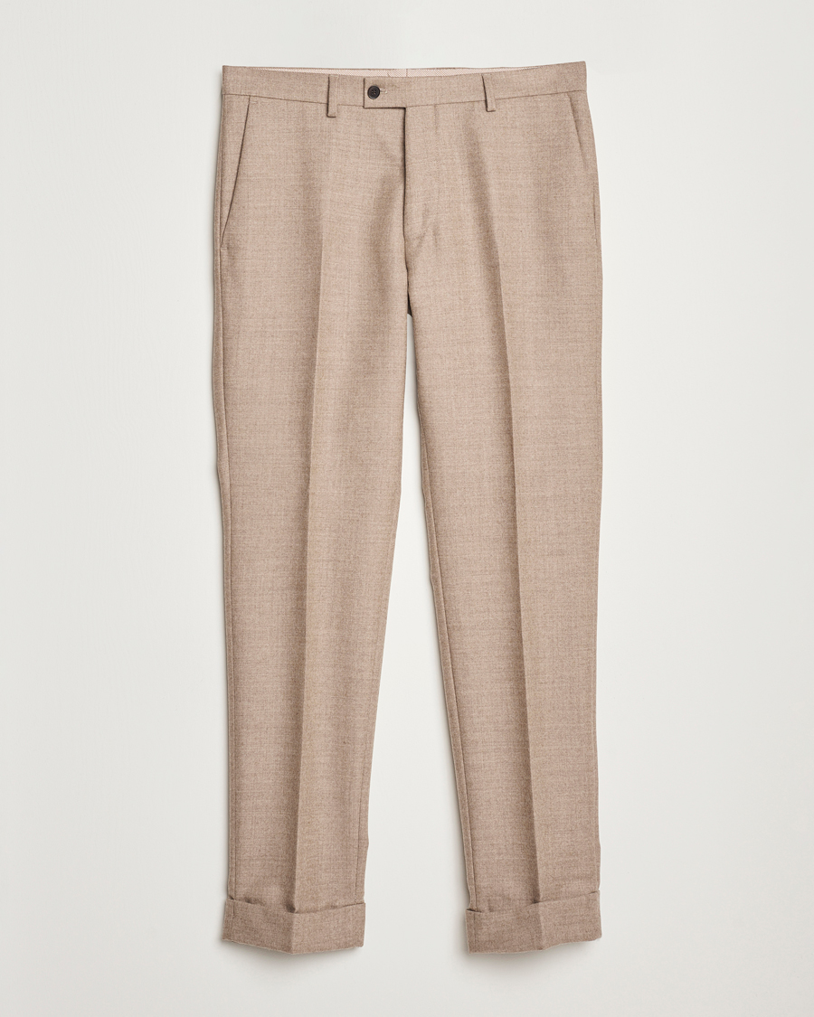 Men | Trousers | Morris Heritage | Morris Prestige Flannel Trousers Khaki