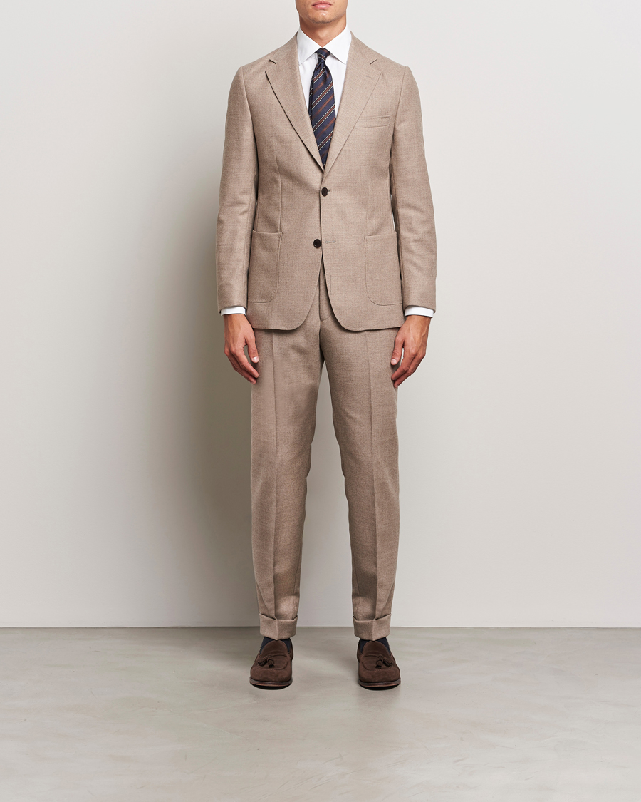 Men | Trousers | Morris Heritage | Morris Prestige Flannel Trousers Khaki