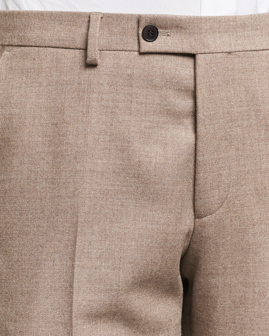 Men | Trousers | Morris Heritage | Morris Prestige Flannel Trousers Khaki