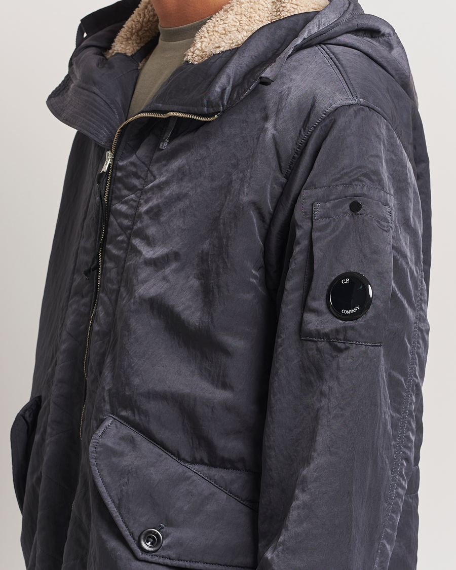 Men | Coats & Jackets | C.P. Company | Nylon B Sherpa Lined Parka Grey