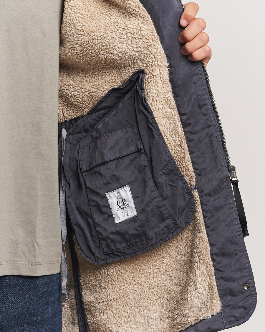 Men | Coats & Jackets | C.P. Company | Nylon B Sherpa Lined Parka Grey