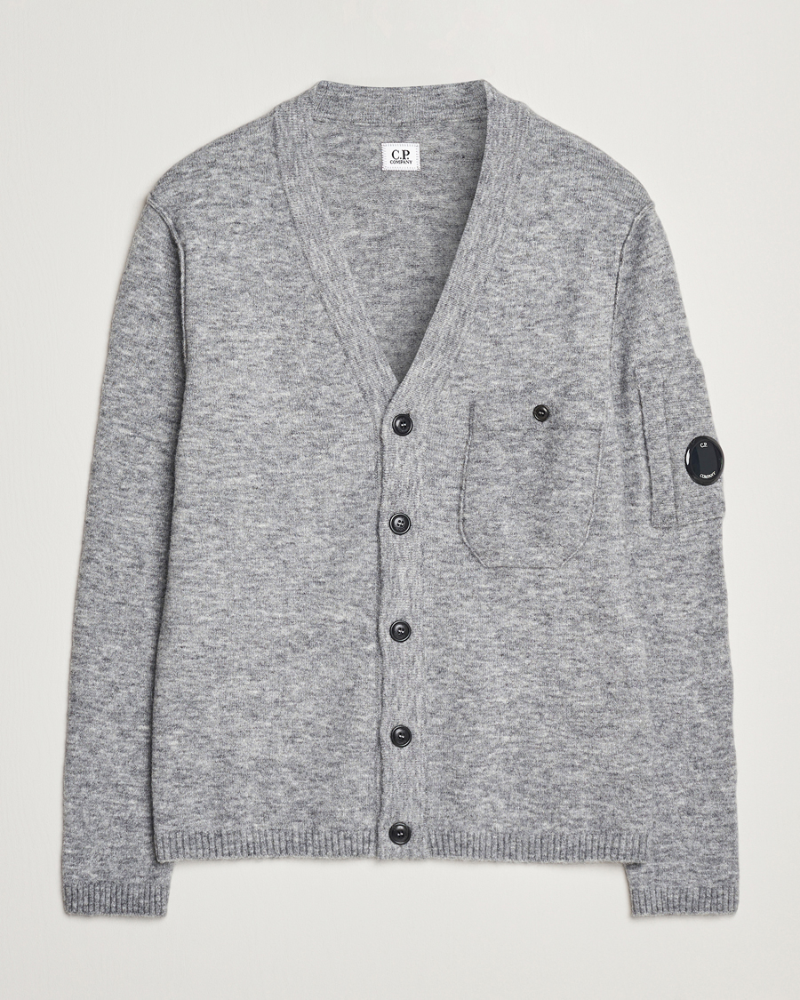 Men | Sweaters & Knitwear | C.P. Company | Alpaca/Wool Cardigan Grey Melange