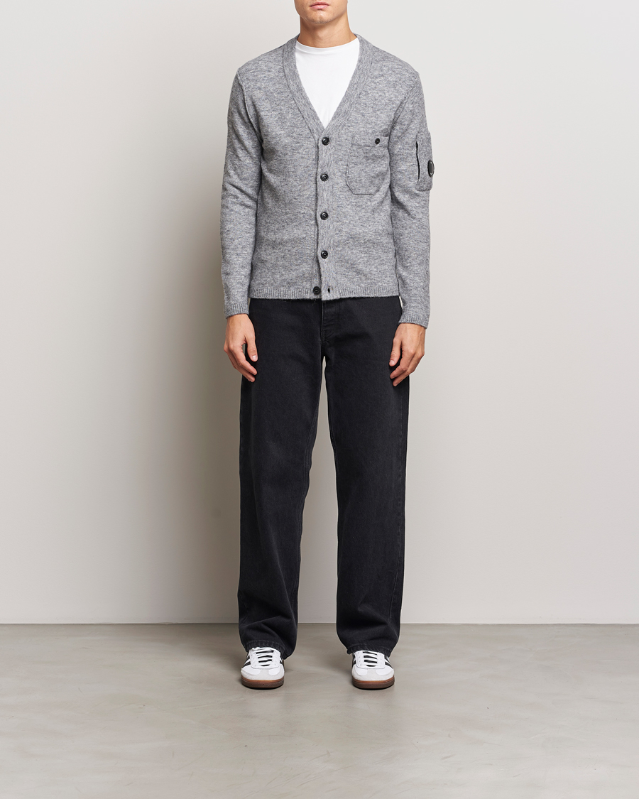 Men | Sweaters & Knitwear | C.P. Company | Alpaca/Wool Cardigan Grey Melange