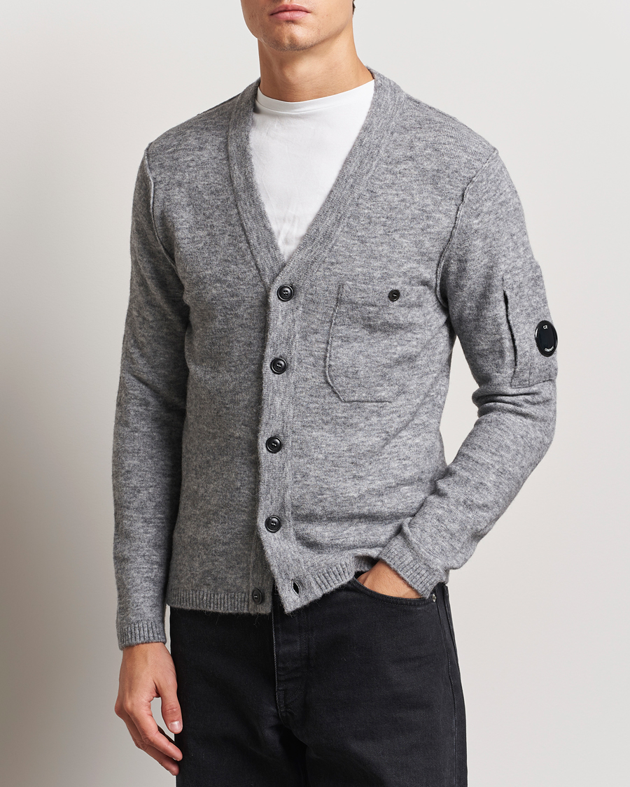 Men | Sweaters & Knitwear | C.P. Company | Alpaca/Wool Cardigan Grey Melange