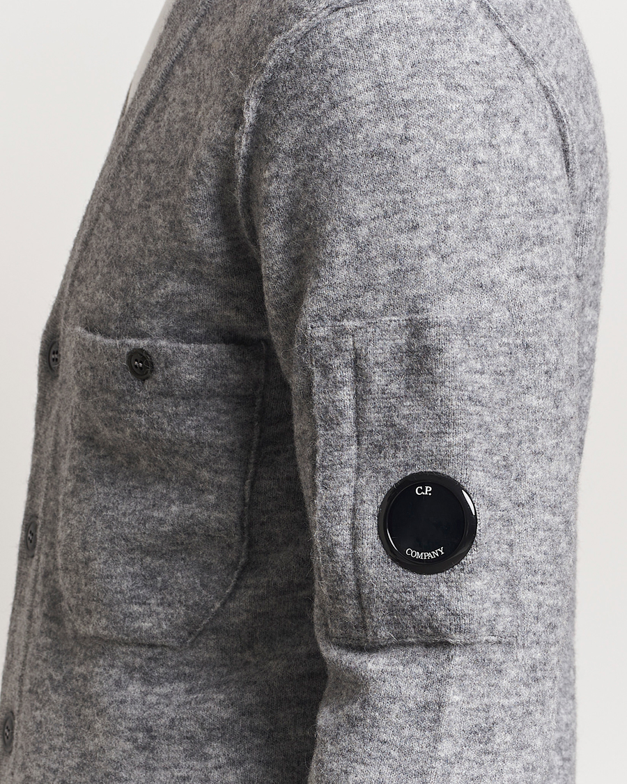 Men | Sweaters & Knitwear | C.P. Company | Alpaca/Wool Cardigan Grey Melange