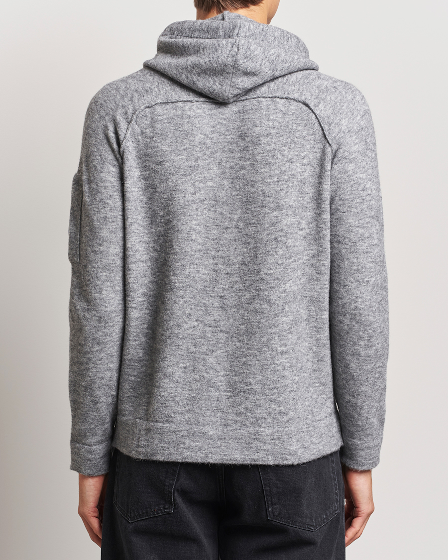 Men | Sweaters & Knitwear | C.P. Company | Alpaca/Wool Lens Hood Grey Melange