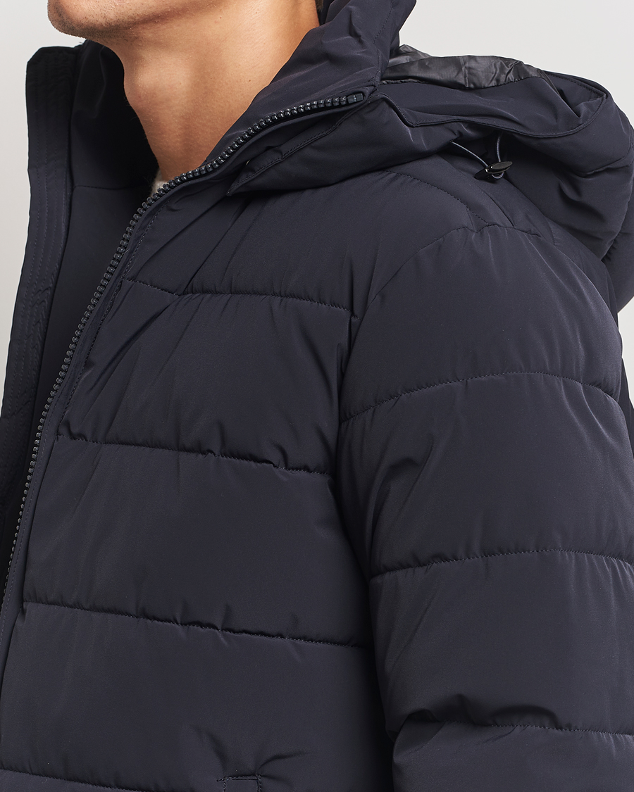 Men | Coats & Jackets | Oscar Jacobson | Hooded Puffer Jacket Navy