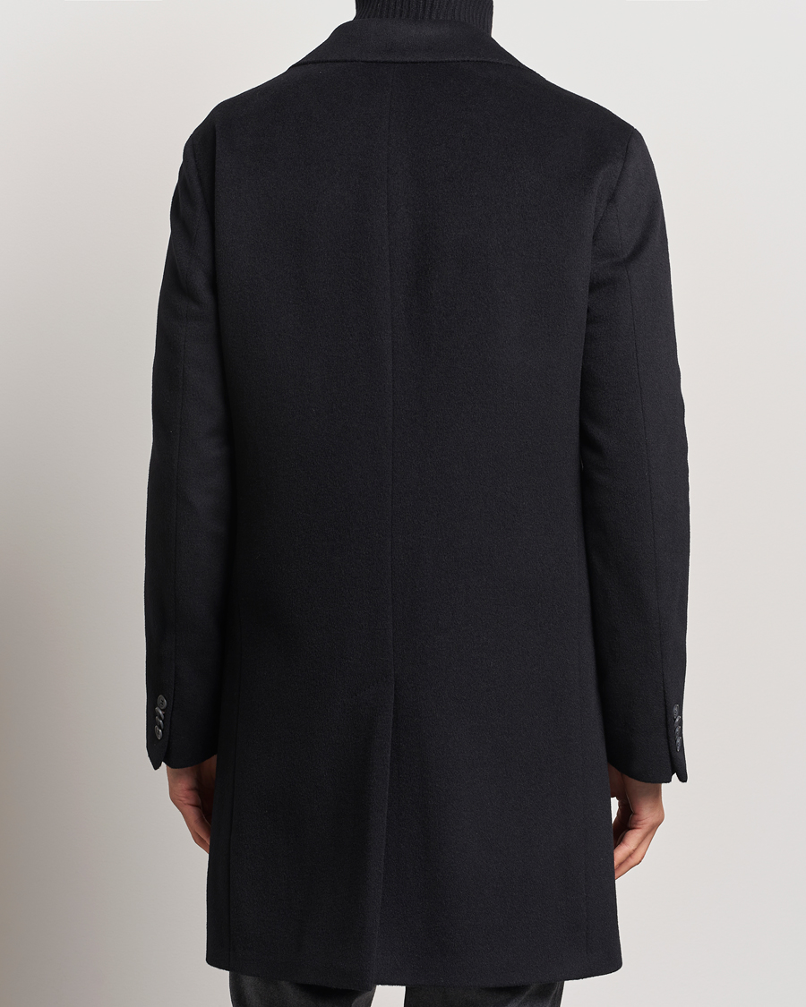Men | Coats & Jackets | Oscar Jacobson | Sylar Wool/Cashmere Coat Black