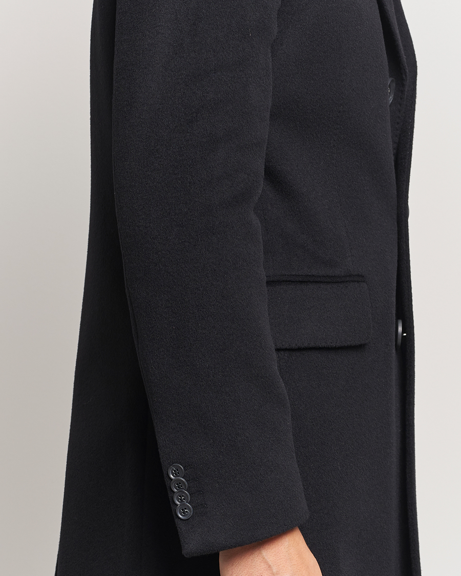 Men | Coats & Jackets | Oscar Jacobson | Sylar Wool/Cashmere Coat Black