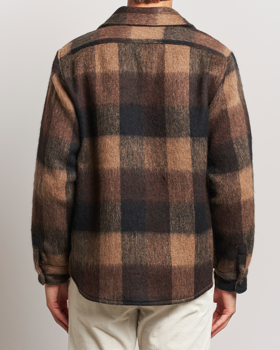 Men | Coats & Jackets | Oscar Jacobson | Maverick Checked Shirt Jacket Brown