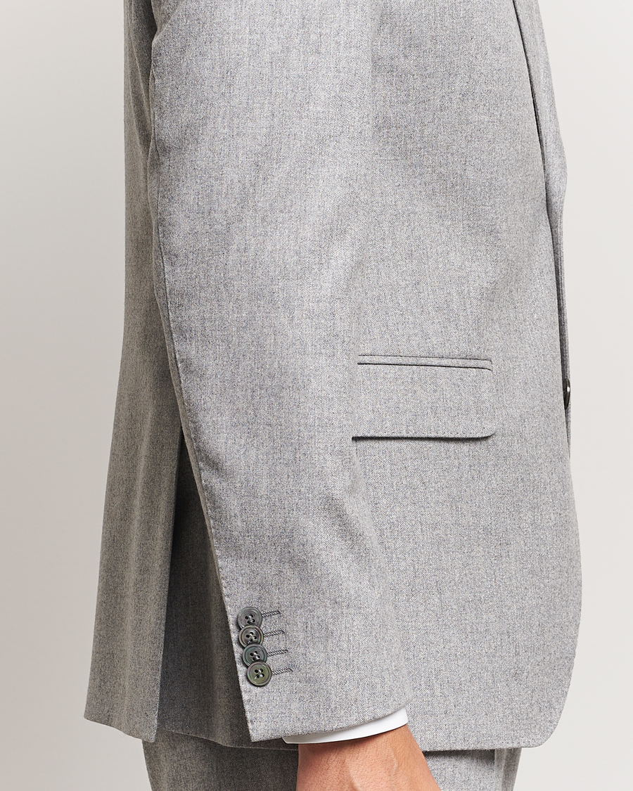 Men | Blazers | Oscar Jacobson | Fogerty Flannel Blazer Light Grey