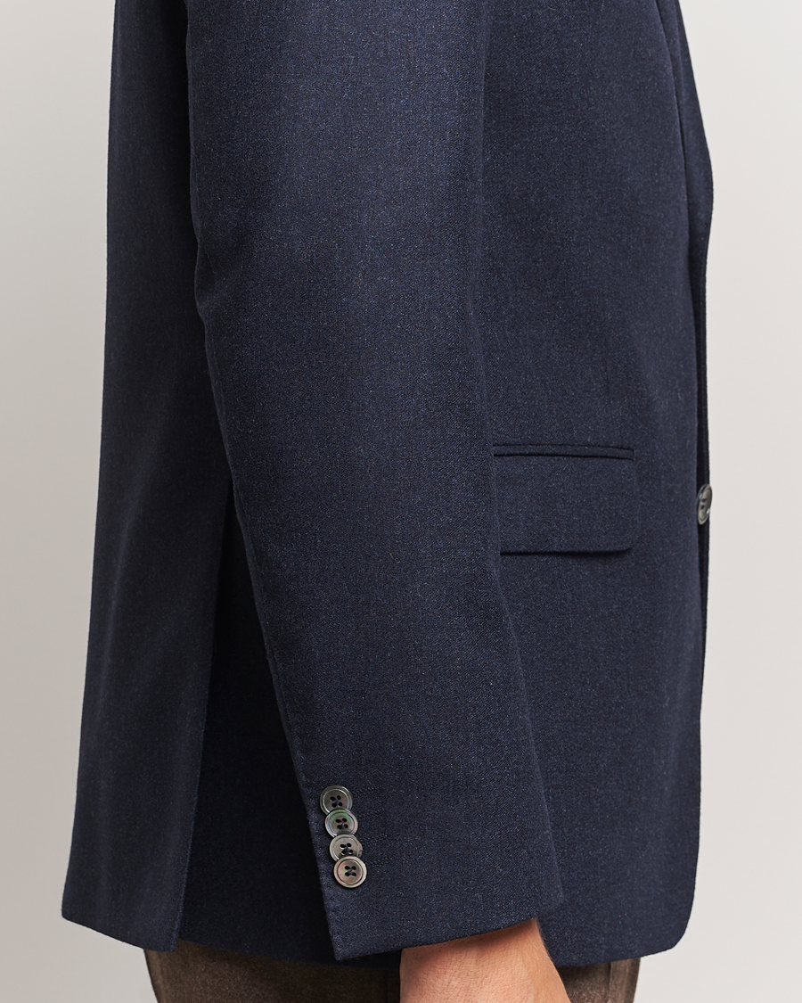 Men | Blazers | Oscar Jacobson | Fogerty Flannel Blazer Navy