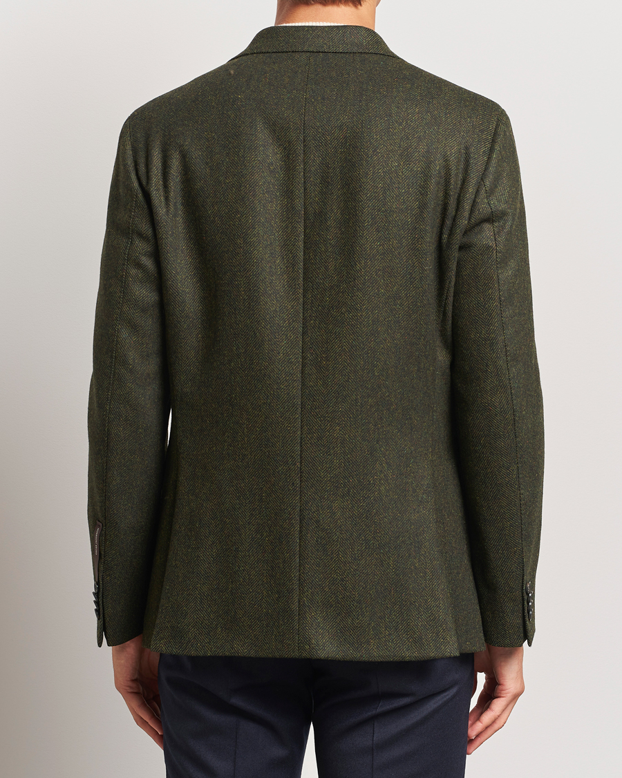 Men | Blazers | Oscar Jacobson | Fogerty Moon Herringbone Tweed Blazer Green