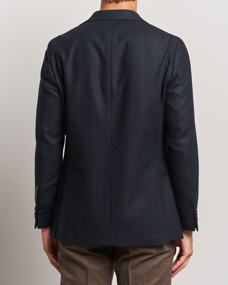 Men | Blazers | Oscar Jacobson | Fogerty Wool Hopsack Blazer Navy