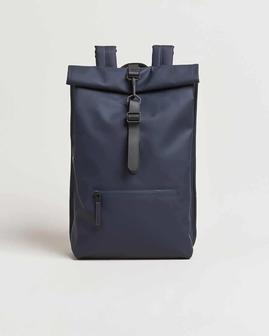 Men | Bags | RAINS | Rolltop Rucksack Navy