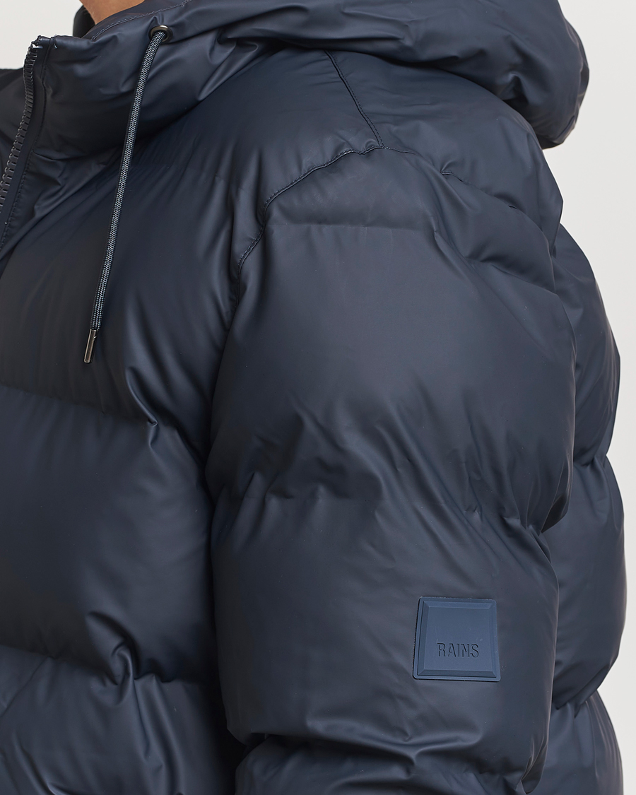 Men | Coats & Jackets | RAINS | Alta Long Puffer Parka Navy