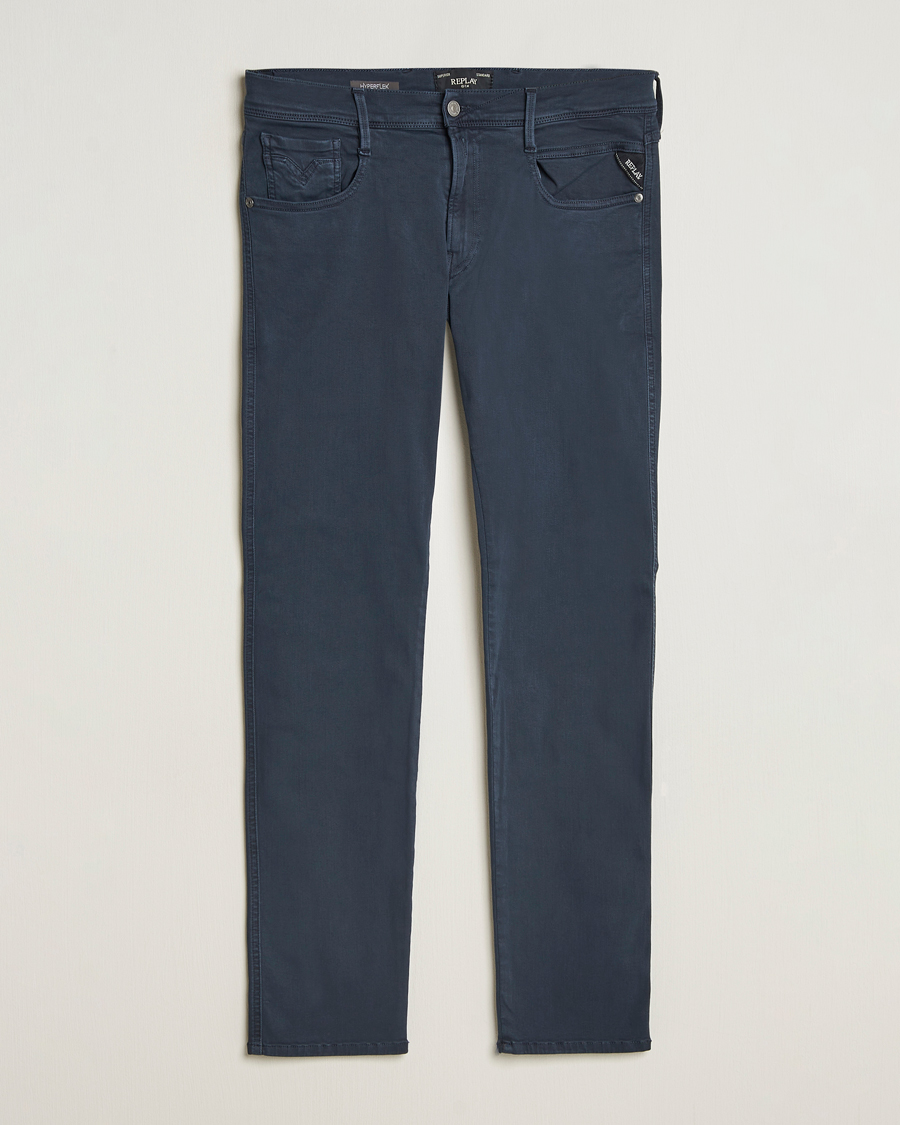 Men | Trousers | Replay | Anbass Hyperflex X.Lite 5-Pocket Pants Navy