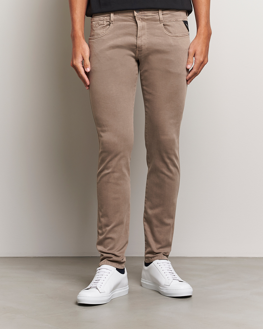 Men | Trousers | Replay | Anbass Hyperflex X.Lite 5-Pocket Pants Sand