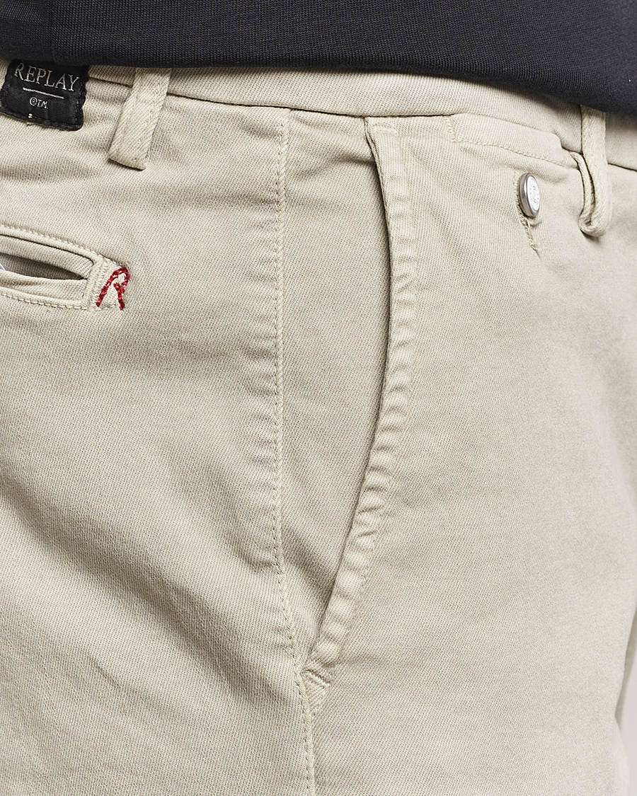 Men | Trousers | Replay | Benni Hyperflex X-Lite Chinos Moon Grey