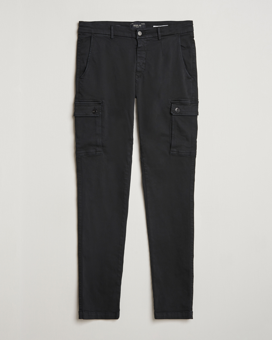 Men | Trousers | Replay | Jaan Hyperflex Cargo Pants Black