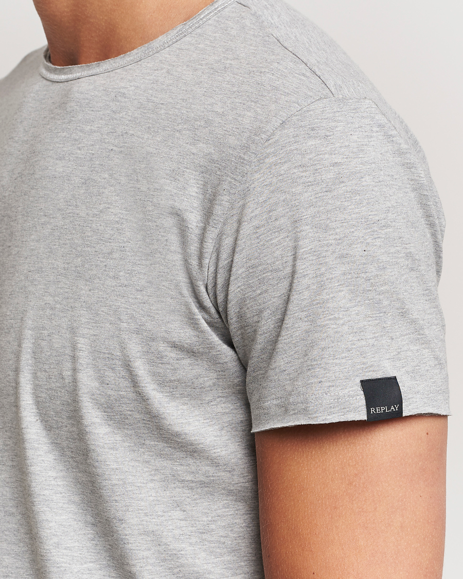 Men | T-Shirts | Replay | Crew Neck T-Shirt Light Grey Melange