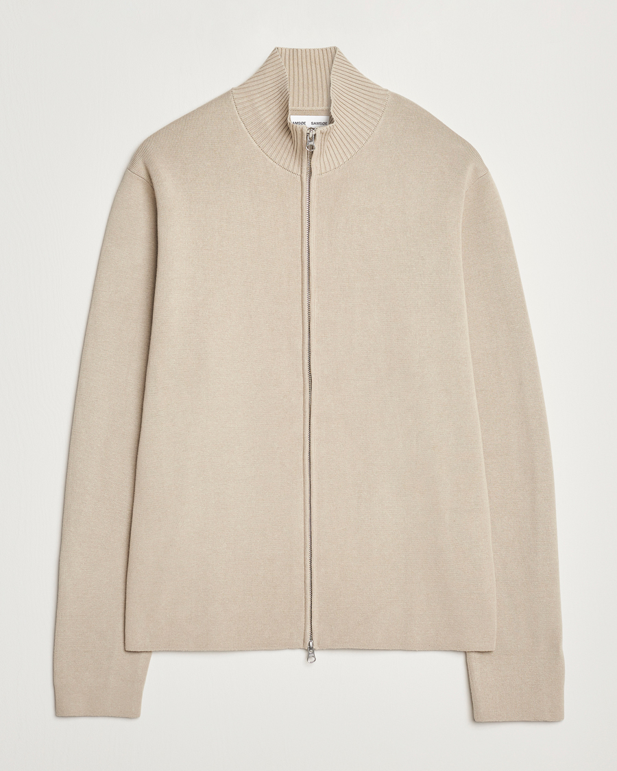 Men | Sweaters & Knitwear | Samsøe Samsøe | Niklas Full Zip Abbey Stone