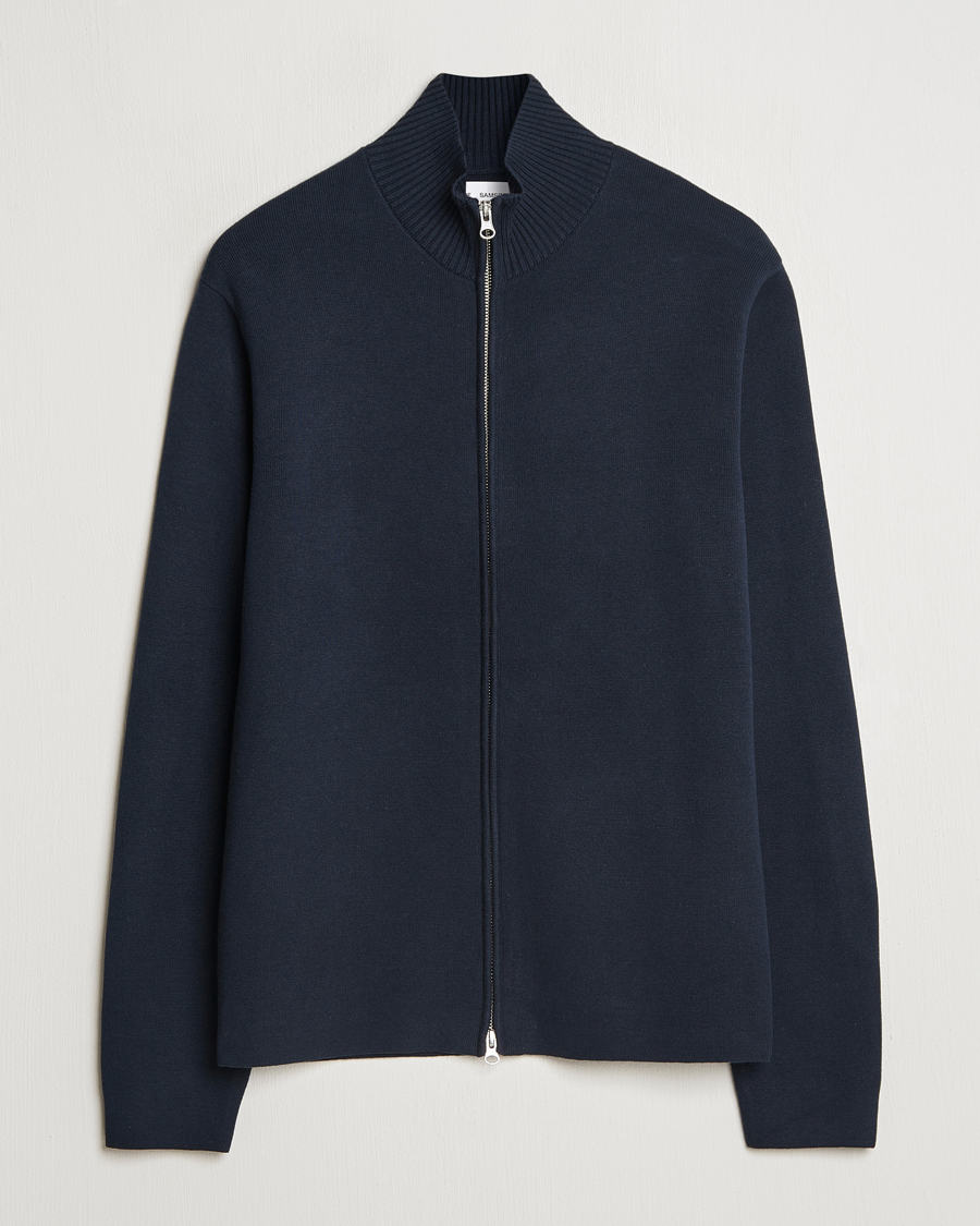 Men | Sweaters & Knitwear | Samsøe Samsøe | Niklas Full Zip Salute Navy