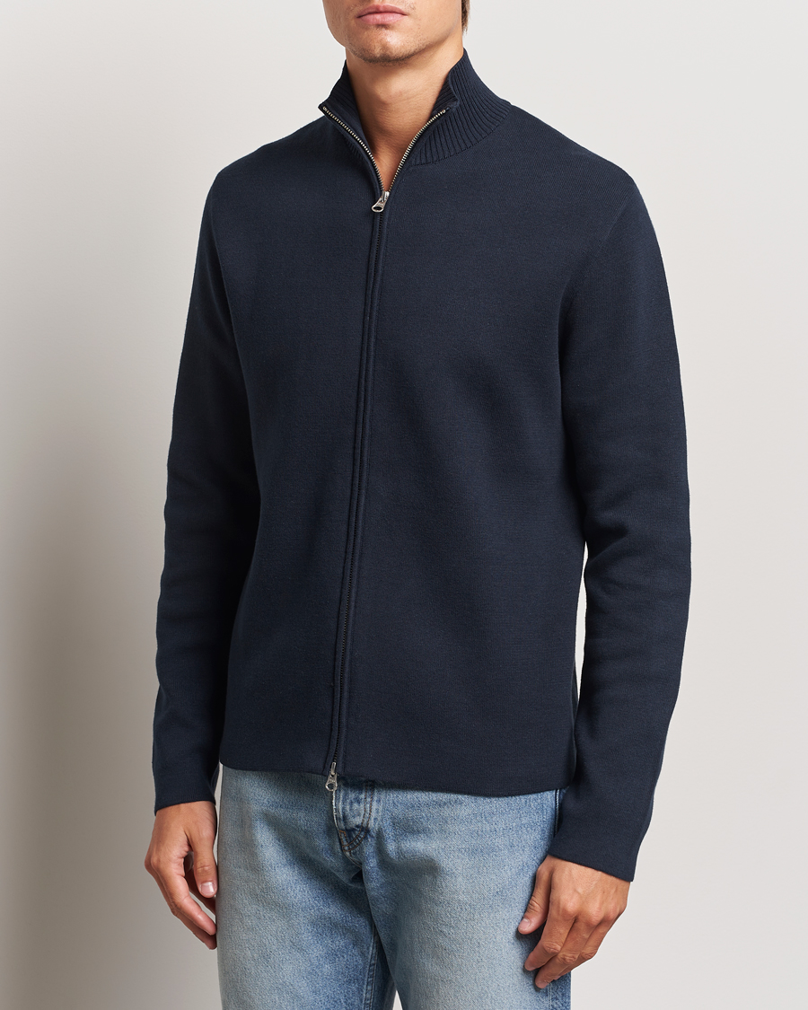 Men | Sweaters & Knitwear | Samsøe Samsøe | Niklas Full Zip Salute Navy