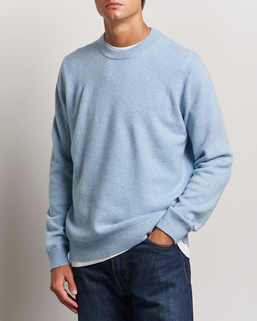 Men | Sweaters & Knitwear | Samsøe Samsøe | Isak Knitted Crew Neck Subdued Blue
