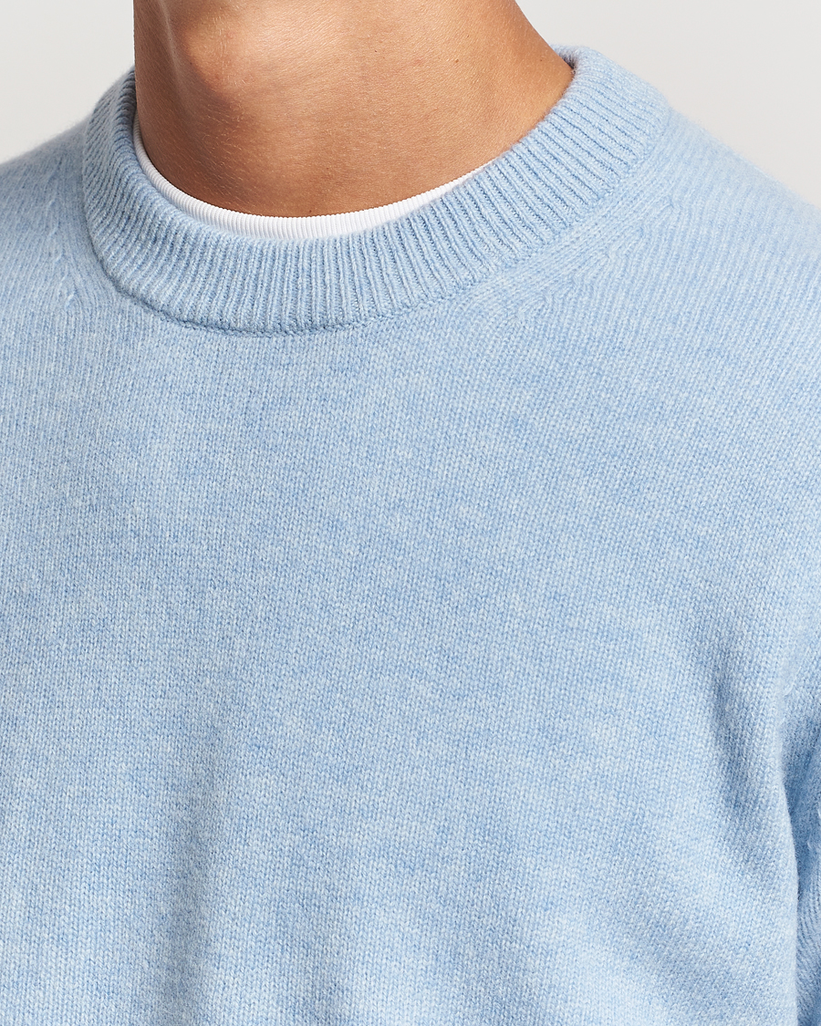 Men | Sweaters & Knitwear | Samsøe Samsøe | Isak Knitted Crew Neck Subdued Blue