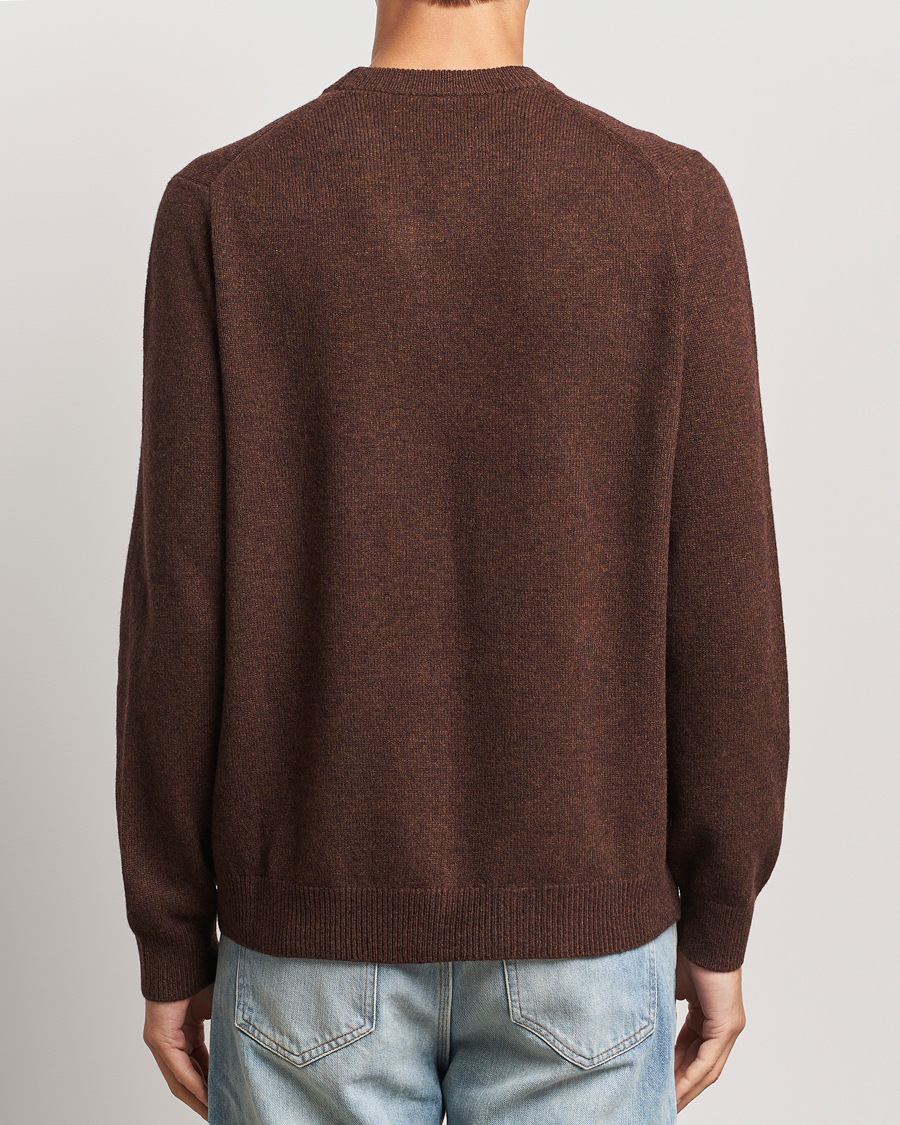 Men | Sweaters & Knitwear | Samsøe Samsøe | Isak Knitted Crew Neck Chocolate Brown