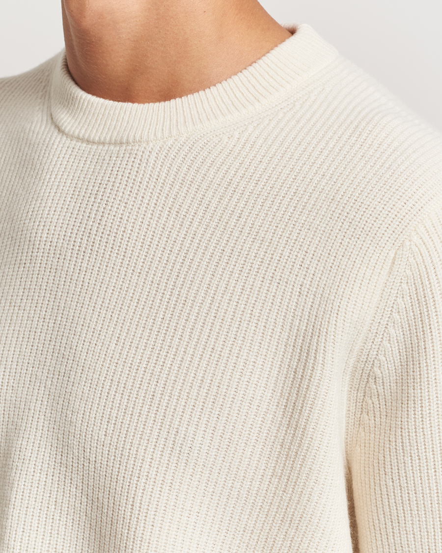 Men | Sweaters & Knitwear | Samsøe Samsøe | Isaks Knitted Crew Neck Clear Cream