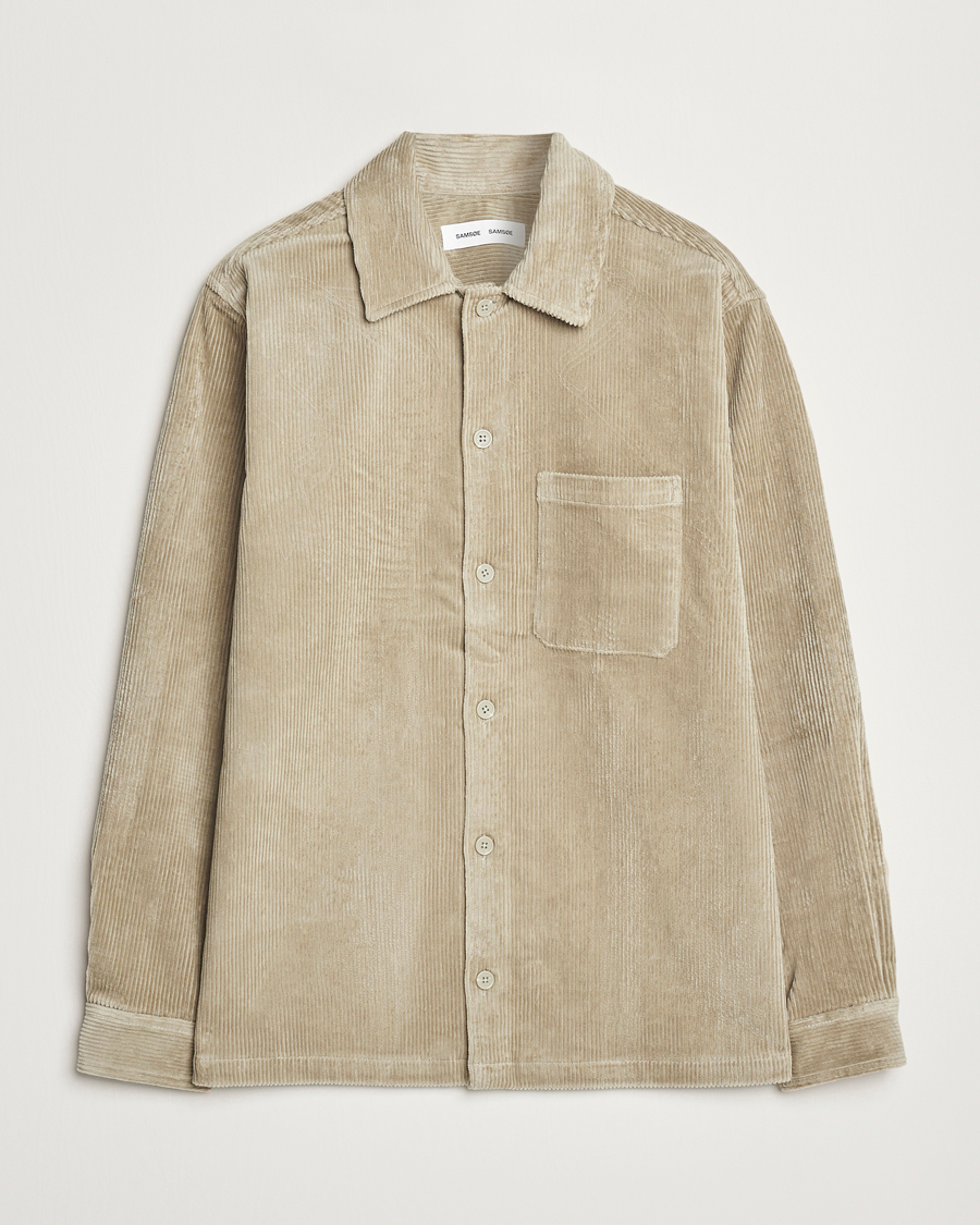 Men | Shirts | Samsøe Samsøe | Damon Corduroy Overshirt Abbey Stone