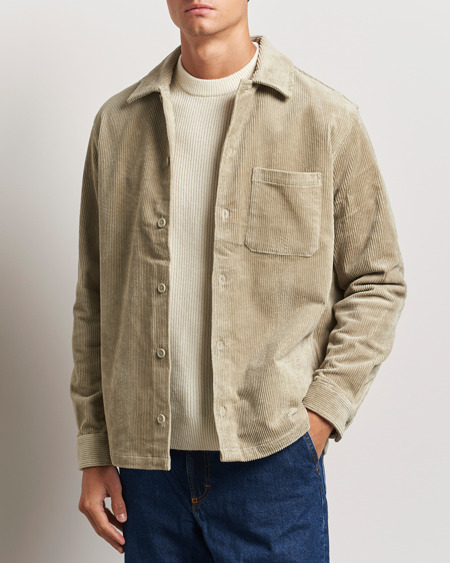 Men | Shirts | Samsøe Samsøe | Damon Corduroy Overshirt Abbey Stone