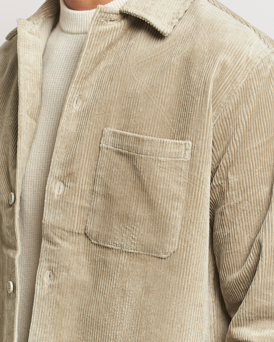 Men | Shirts | Samsøe Samsøe | Damon Corduroy Overshirt Abbey Stone
