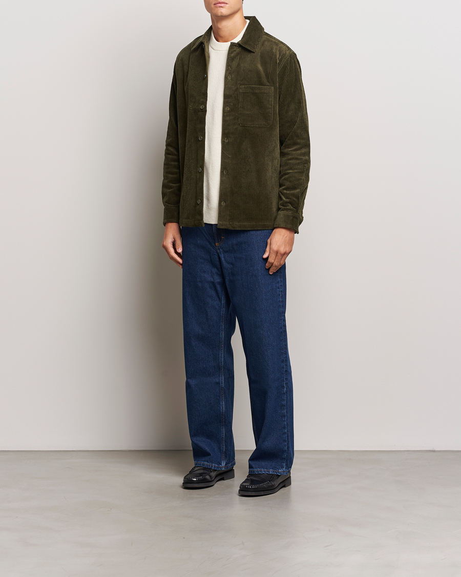 Men | Shirts | Samsøe Samsøe | Damon Corduroy Overshirt Forest Night