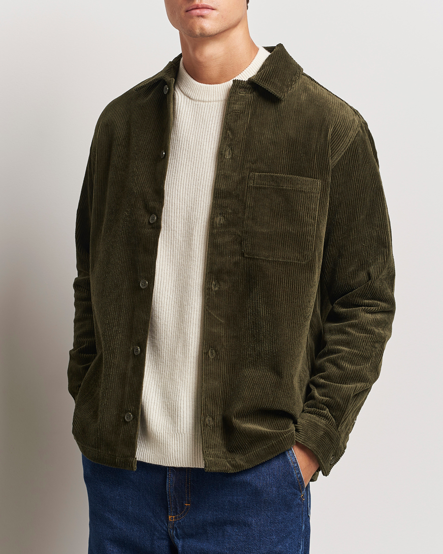 Men | Shirts | Samsøe Samsøe | Damon Corduroy Overshirt Forest Night