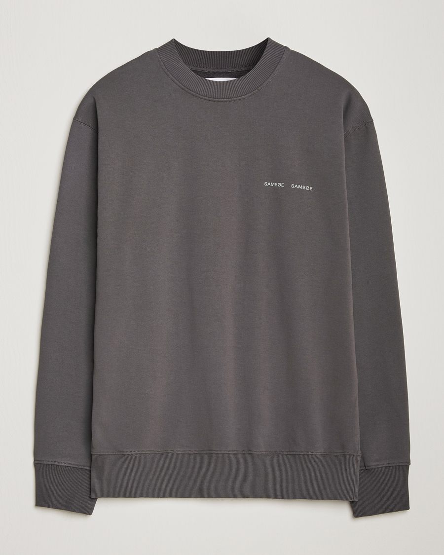 Men | Sweaters & Knitwear | Samsøe Samsøe | Norsbro Crew Neck Sweatshirt Volcanic Ash