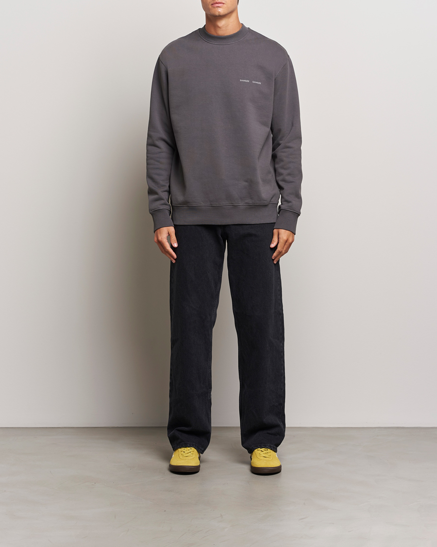 Men | Sweaters & Knitwear | Samsøe Samsøe | Norsbro Crew Neck Sweatshirt Volcanic Ash