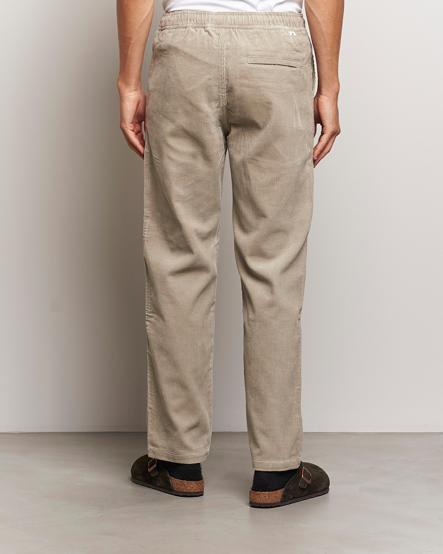 Men | Trousers | Samsøe Samsøe | Jabari Corduroy Drawstring Trousers Abbey Stone