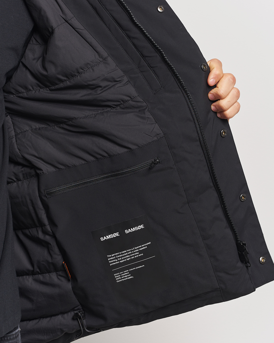Men | Coats & Jackets | Samsøe Samsøe | John Hooded Down Jacket Black