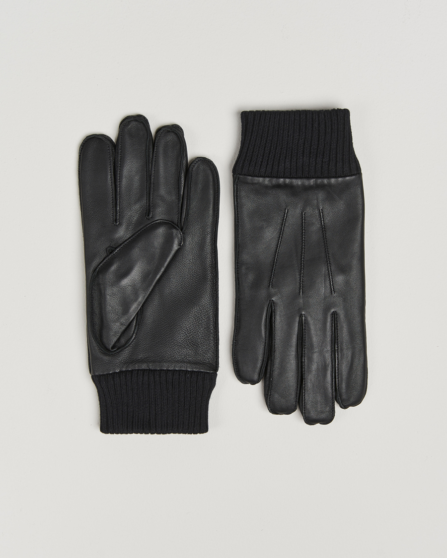 Men | Samsøe Samsøe Hackney Leather Glove Black | Samsøe Samsøe | Hackney Leather Glove Black