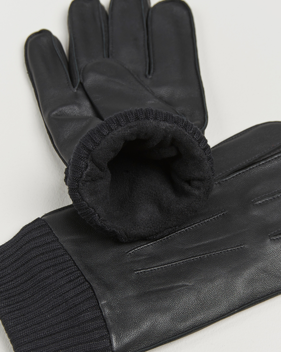 Men | Samsøe Samsøe Hackney Leather Glove Black | Samsøe Samsøe | Hackney Leather Glove Black