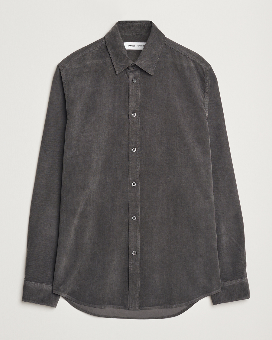 Men | Shirts | Samsøe Samsøe | Liam Baby Cord Shirt Volcanic Ash