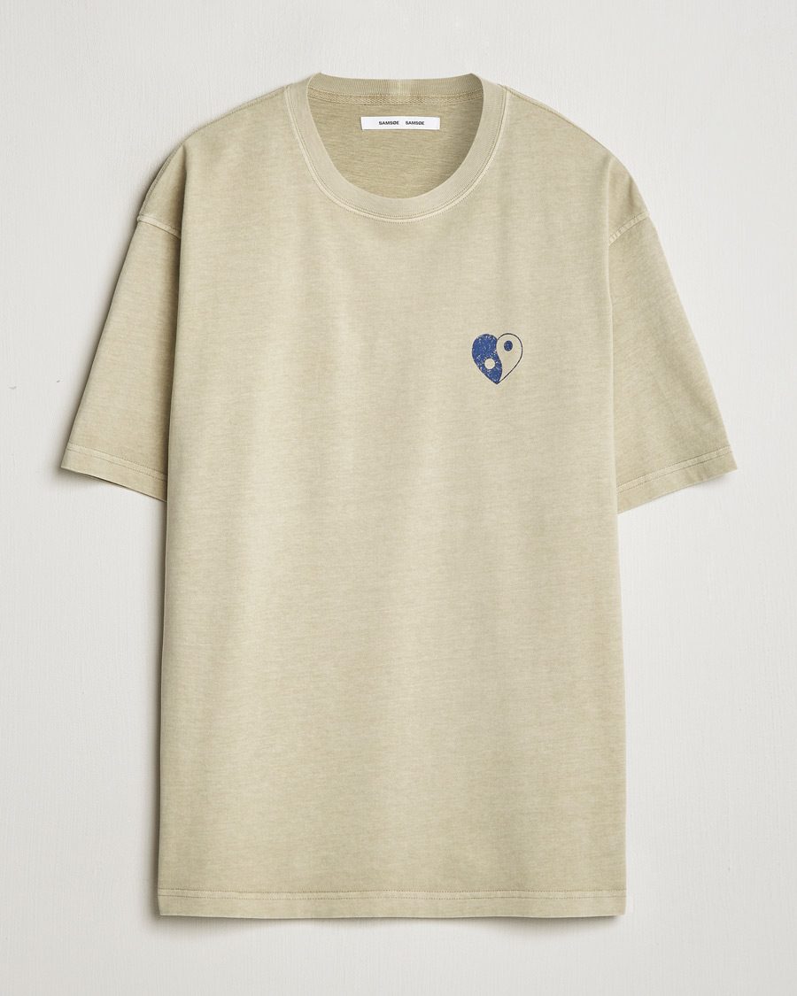 Men | T-Shirts | Samsøe Samsøe | Poetry Printed T-Shirt Abbey Stone Balance