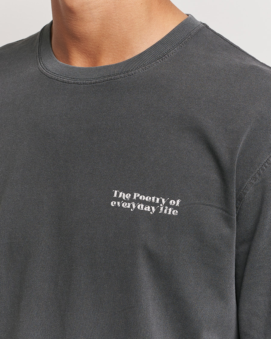 Men | T-Shirts | Samsøe Samsøe | Poetry Printed T-Shirt Black Zen